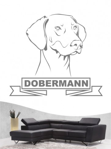 Hunde-Wandtattoo Dobermann 15 von Anfalas.de
