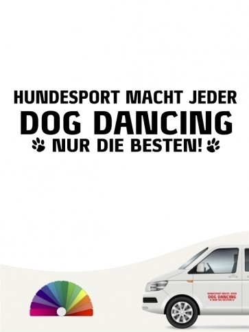 Hunde-Autoaufkleber Dog Dancing nur die Besten von Anfalas.de