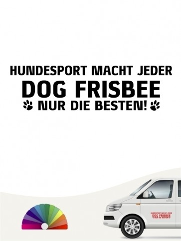 Hunde-Autoaufkleber Dog Frisbee nur die Besten von Anfalas.de