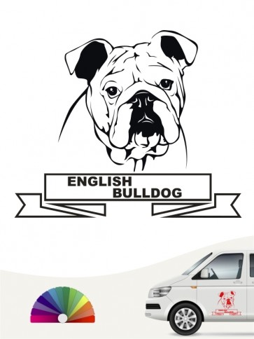 Hunde-Autoaufkleber English Bulldog 15 von Anfalas.de