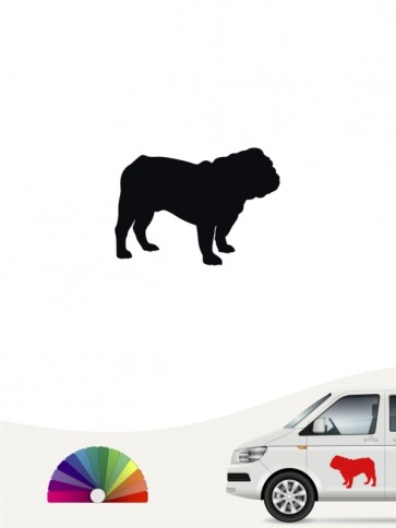 Hunde-Autoaufkleber English Bulldog 1 Mini von Anfalas.de