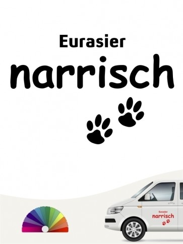 Hunde-Autoaufkleber Eurasier narrisch von Anfalas.de