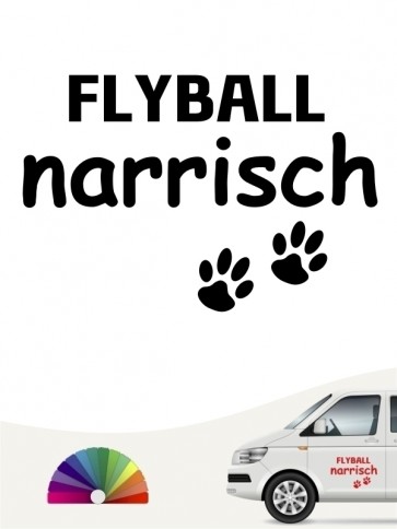 Hunde-Autoaufkleber Flyball narrisch von Anfalas.de