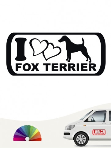 I Love Fox Terrier Autoaufkleber anfalas.de