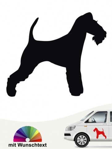 Fox Terrier Drahthaar Autoaufkleber mit Wunschtext anfalas.de