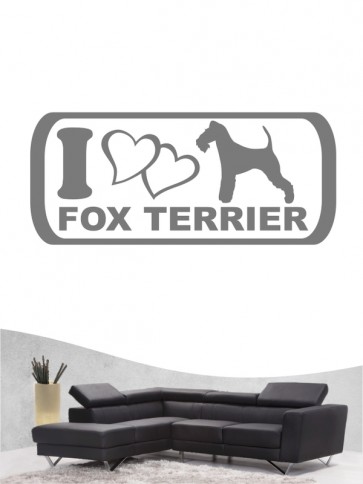 Fox Terrier Drahthaar 6 - Wandtattoo