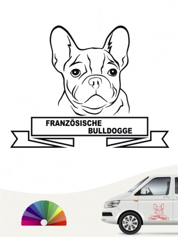 Hunde-Autoaufkleber Französische Bulldogge 15 von Anfalas.de