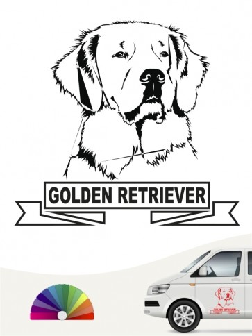 Hunde-Autoaufkleber Golden Retriever 15 von Anfalas.de