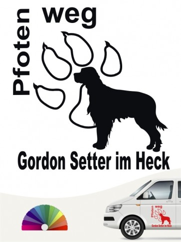 Gordon Setter Pfoten weg Autoaufkleber anfalas.de