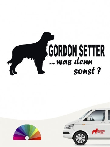 Was denn sonst Hundeaufkleber Gordon Setter anfalas.de