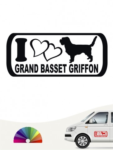 I Love Grand Basset Griffon Hundeaufkleber anfalas.de