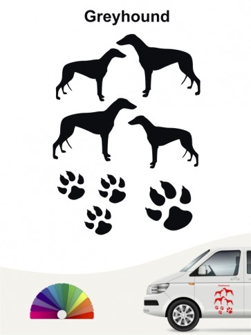 Hunde-Autoaufkleber Greyhound 12 von Anfalas.de