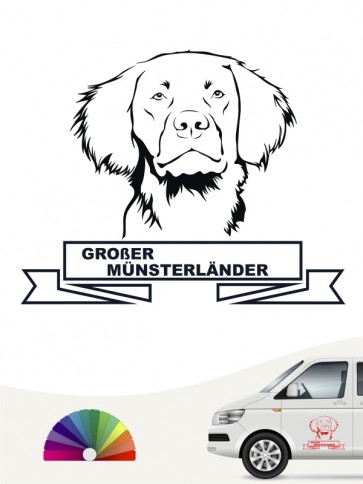 Hunde-Autoaufkleber Großer Münsterländer 15 von Anfalas.de