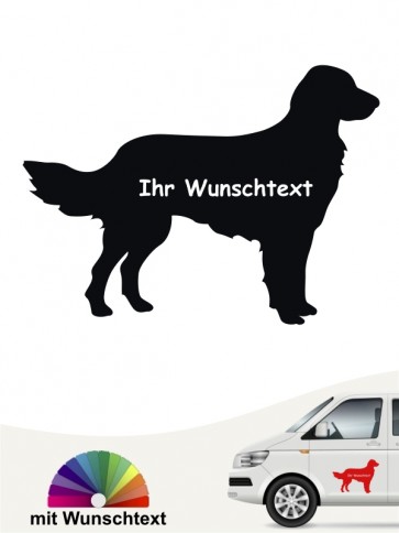 Großer Münsterländer Hundeaufkleber Silhouette mit Wunschtext von anfalas.de