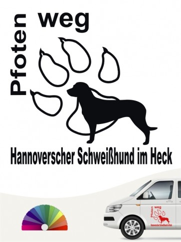 Pfoten weg Aufkleber Hannoverscher Schweißhund von anfalas.de 