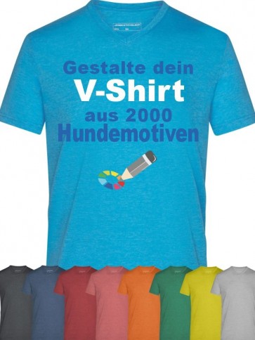 V-Shirt mit Hundemotiv von Anfalas.de