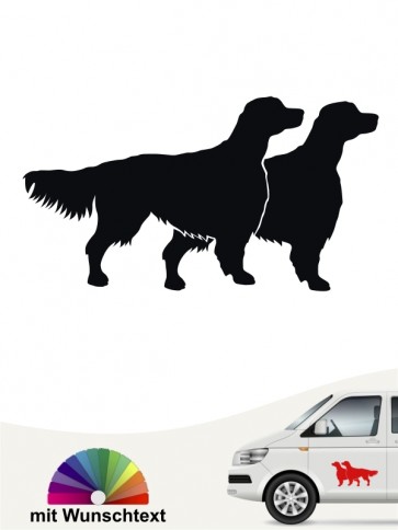 Hunde-Autoaufkleber Irish Red & White Setter 2 von Anfalas.de