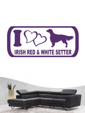 Irish Red & White Setter 6 - Wandtattoo