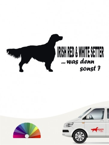 Hunde-Autoaufkleber Irish Red & White Setter 7 von Anfalas.de