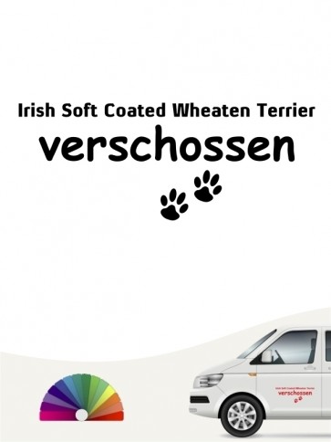 Hunde-Autoaufkleber Irish Soft Coated Wheaten Terrier verschossen von Anfalas.de