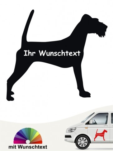 Irish Terrier Hundeaufkleber mit Wunschname von anfalas.de