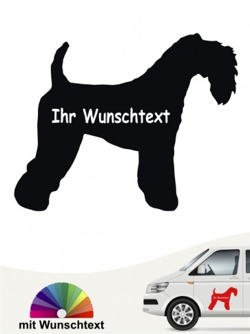 Kerry Blue Terrier Autosticker mit Wunschname von anfalas.de