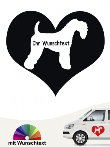 Kerry Blue Terrier Heckscheibenaufkleber mit Wunschname von anfalas.de