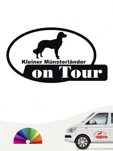 Kleiner Münsterländer on Tour Autosticker von anfalas.de