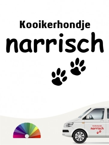 Hunde-Autoaufkleber Kooikerhondje narrisch von Anfalas.de