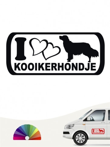 I Love Kooikerhondje Autoaufkleber von anfalas.de
