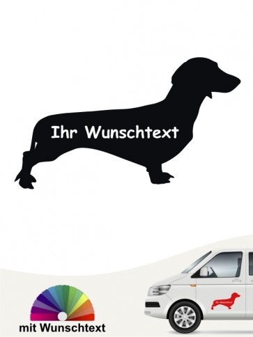 Kurzhaardackel Sticker mit Wunschname von anfalas.de