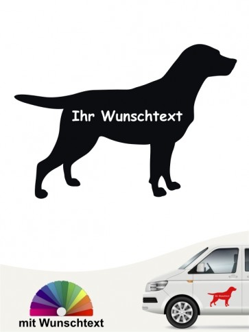 Labrador Hundeaufkleber mit Wunschname von anfalas.de