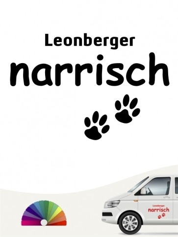 Hunde-Autoaufkleber Leonberger narrisch von Anfalas.de