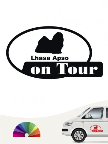 Lhasa Apso on Tour Aufkleber von anfalas.de