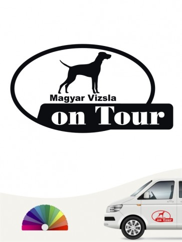 Magyar Vizsla on Tour Sticker von anfalas.de