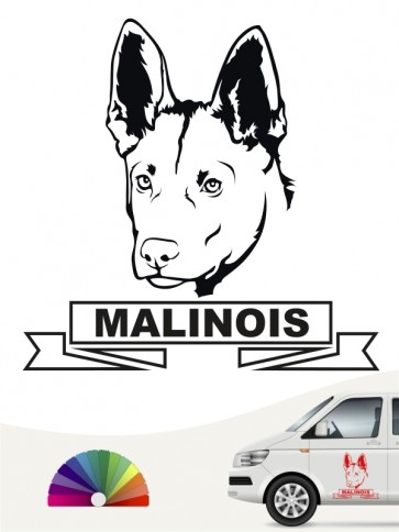 Hunde-Autoaufkleber Malinois 15 von Anfalas.de
