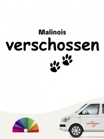 Hunde-Autoaufkleber Malinois verschossen von Anfalas.de