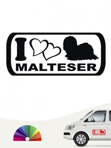 I Love Malteser Heckscheibensticker von anfalas.de