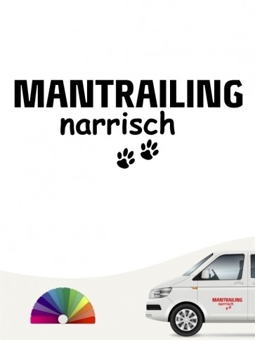 Hunde-Autoaufkleber Mantrailing narrisch von Anfalas.de
