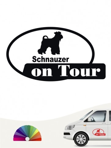 Schnauzer on Tour Hundeaufkleber von anfalas.de