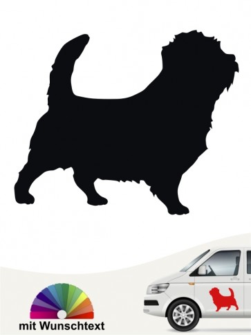 Norfolk Terrier Rassehundeaufkleber mit Wunschtext von anfalas.de