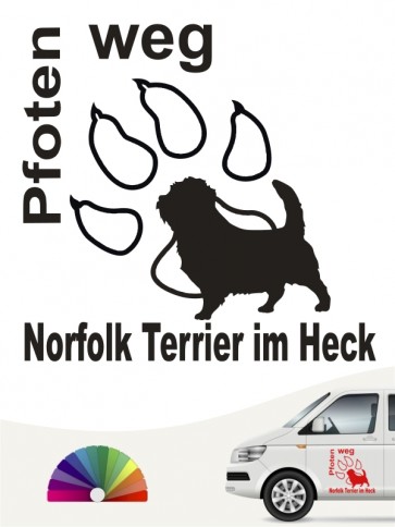 Norfolk Terrier Pfoten weg Sticker von anfalas.de