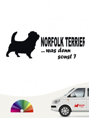 Norfolk Terrier was denn sonst Autosticker von anfalas.de