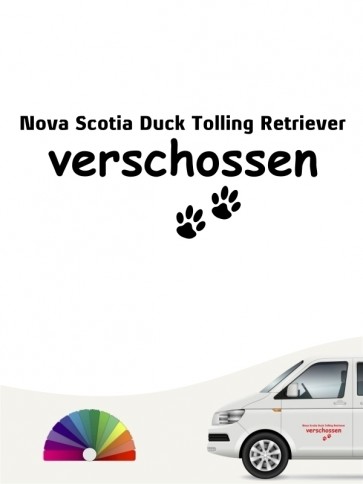 Hunde-Autoaufkleber Nova Scotia Duck Tolling Retriever verschossen von Anfalas.de