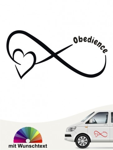 Obedience Team Heckscheibenaufkleber mit Wunschtext von anfalas.de