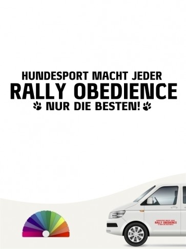 Hunde-Autoaufkleber Rally Obedience nur die Besten von Anfalas.de