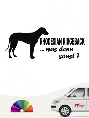 Rhodesian Ridgeback was denn sonst Heckscheibenaufkleber von anfalas.de