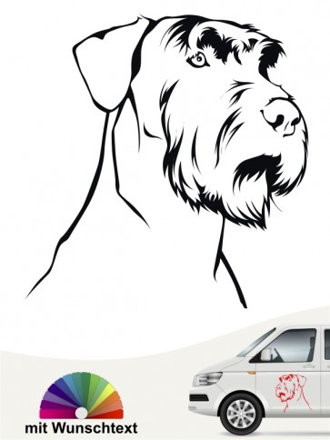 EU Auto Kennzeichen Nummernschild Aufkleber Riesenschnauzer Hunde zucht dogs ras 