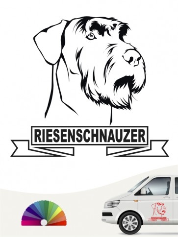 Hunde-Autoaufkleber Riesenschnauzer 15 von Anfalas.de