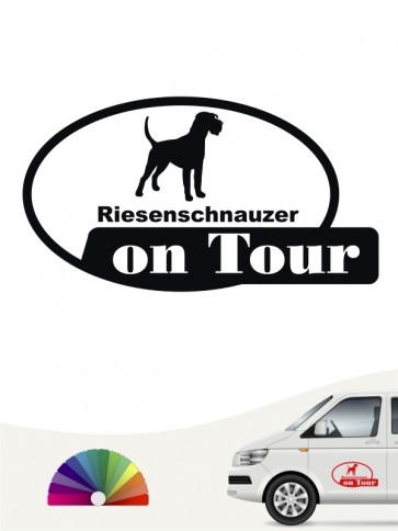 Riesenschnauzer on Tour Autosticker von anfalas.de